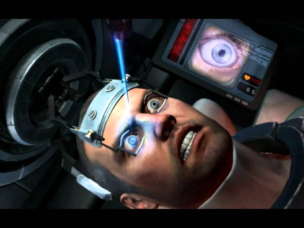 Dead Space 2 vsebuje precej realistično simulacijo okulista.