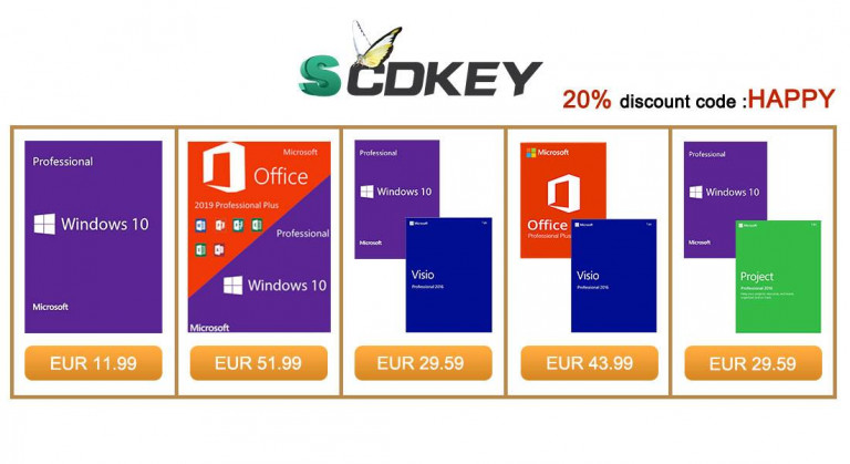 Spletna stran SCDKey ima trenutno močno znižane cene Windows in Office licenc