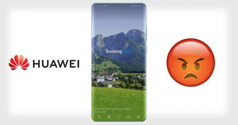 Huawei na ozadja svojih telefonov brez opozorila namestil oglase