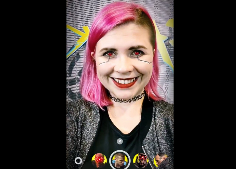 Preobrazite se v kiberpunk bojevnika preko uradnih Cyberpunk 2077 Instagram filtrov