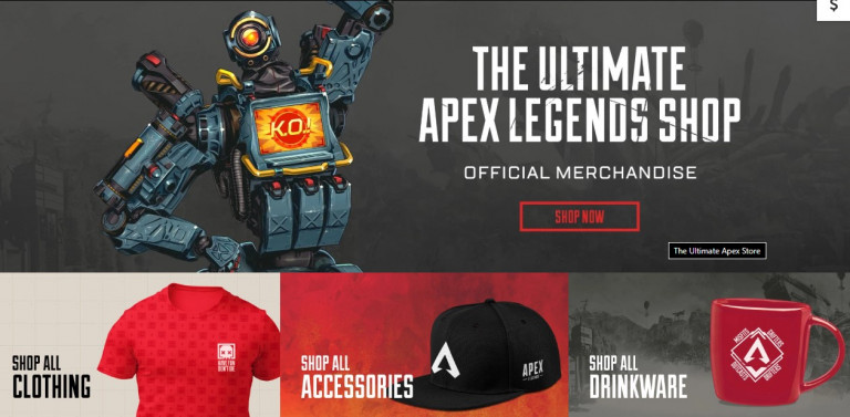 Apex Legends ima sedaj uradno trgovino za prodajo oblek