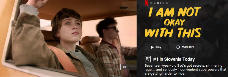 Netflix po novem kaže 10 najbolj gledanih serij/filmov za trenutno regijo