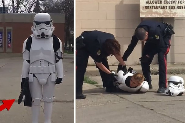 Ameriška policija se je na Star Wars cosplayerko spravila s pravim  strelnim orožjem